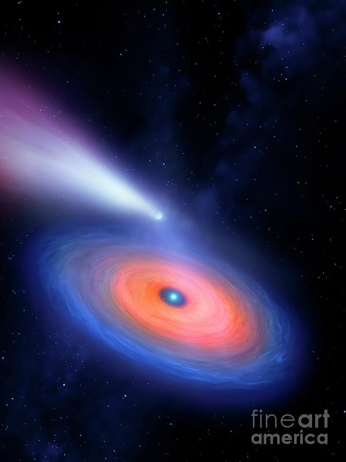 Space Photograph - Debris Ring Around A White Dwarf Star by Mark Garlick/science Photo Library