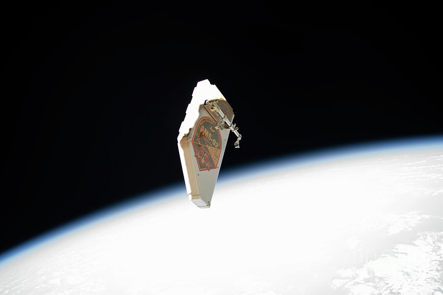 Space Photograph - Debris Shield From Iss Cosmic Particle Detector In Space by Nasa/science Photo Library