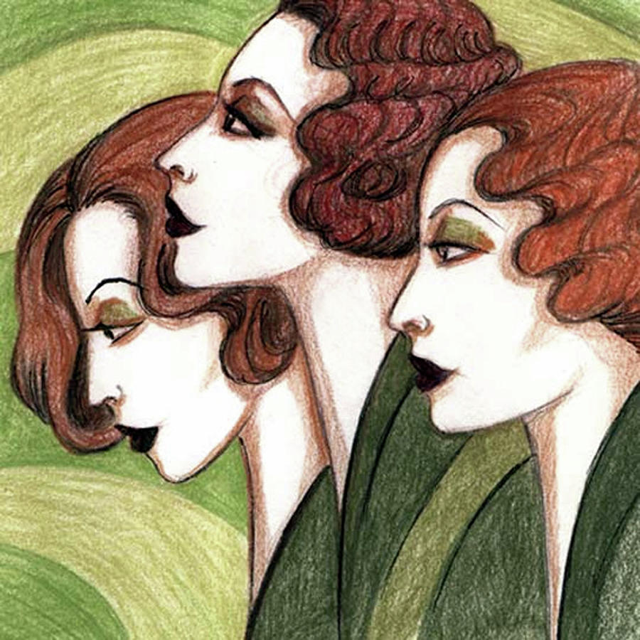 Debutante Trio Drawing by Tara Hutton