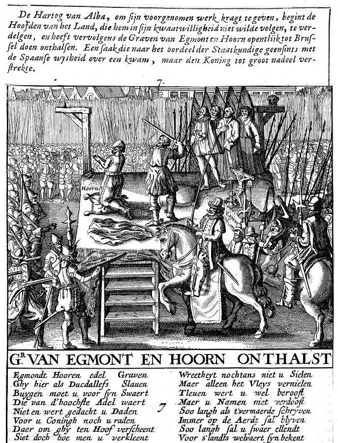 Decapitation Of Count Egmont And Hoorn Drawing by Print Collector