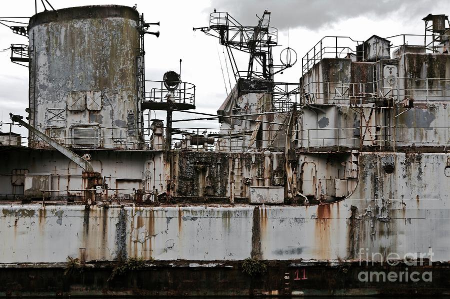 Decaying Cruiser Awaiting Scrapping Photograph by Thierry Berrod, Mona Lisa Production/science Photo Library