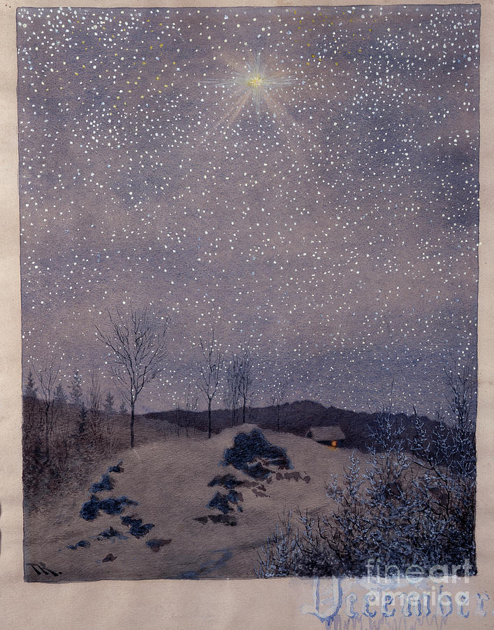 December, 1890 Painting by O Vaering by Theodor Kittelsen