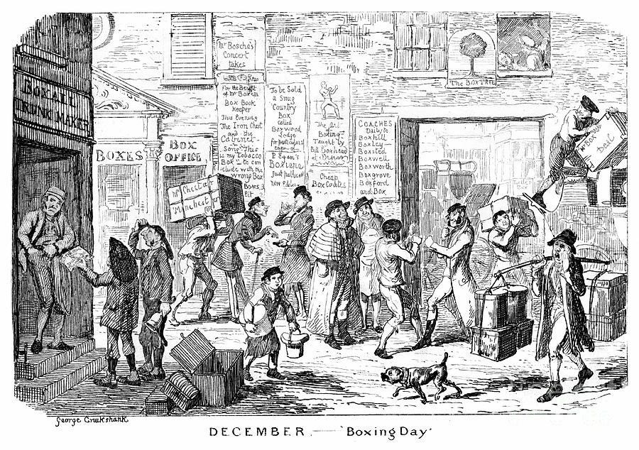 December - Boxing Day, 19th Drawing by Print Collector