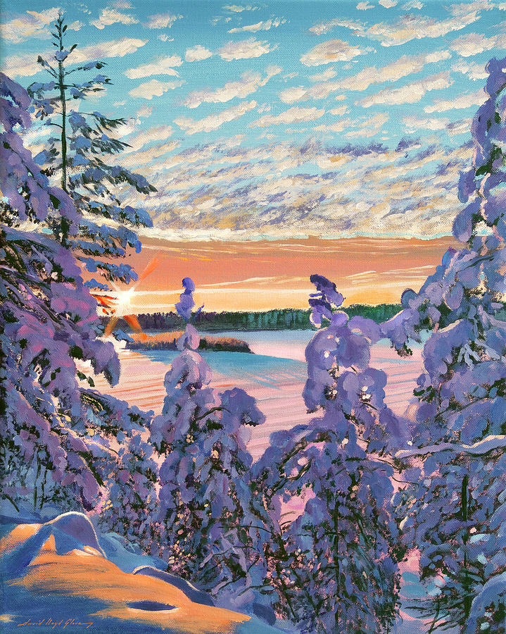 December Morn Painting by David Lloyd Glover