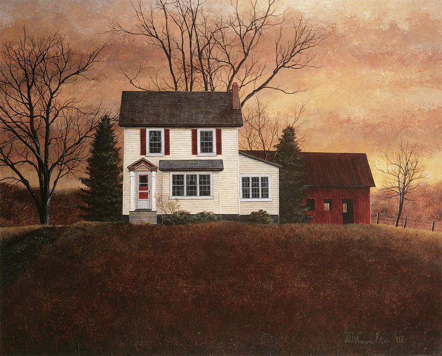December Sunset Painting by David Knowlton