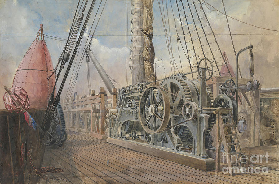 Deck Of The Great Eastern Drawing by Heritage Images