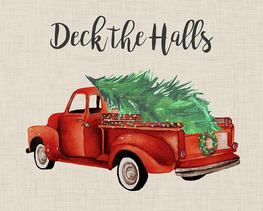 Christmas Mixed Media - Deck The Halls by Elizabeth Medley