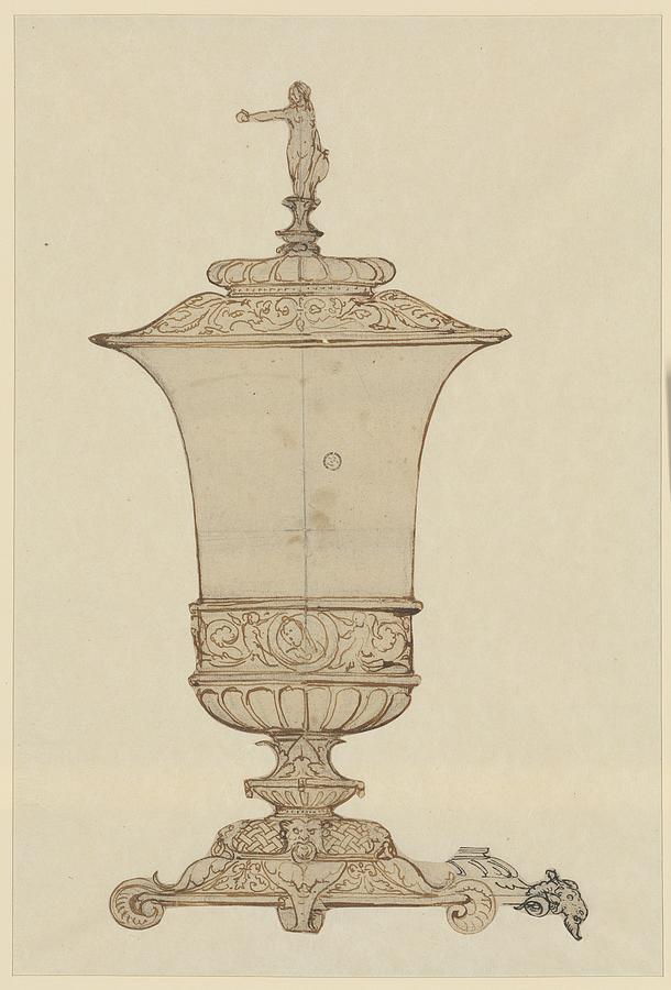 Deckelpokal Mit Allegorischer Frauengestalt Painting by Hans Holbein ...