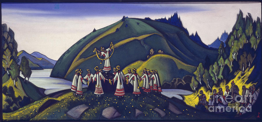 Decor For The Ballet the Rite Of Spring By Igor Stravinsky, 1945 Painting by Nicholas Roerich