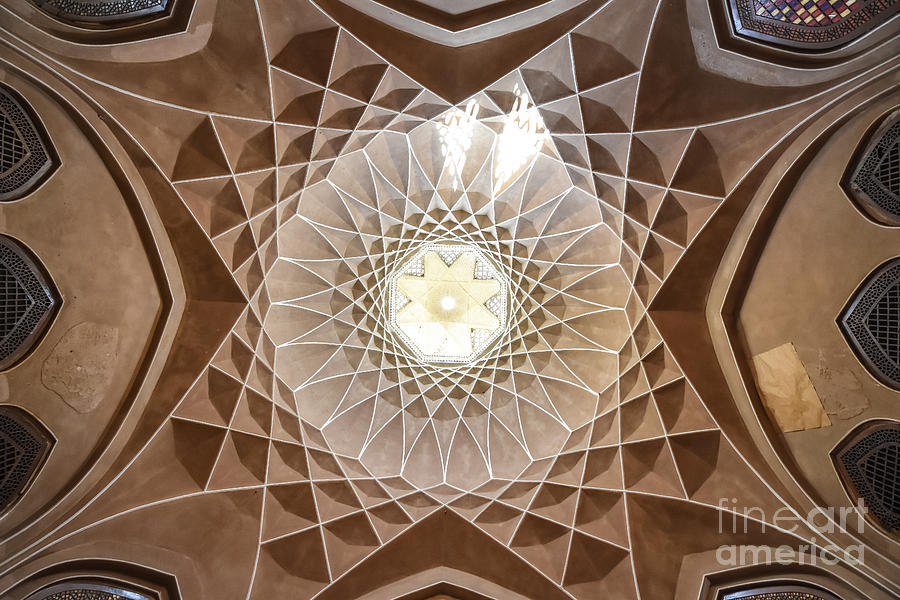 Decorated Dome Of Dowlat Abad Persian Photograph by Smartshots International