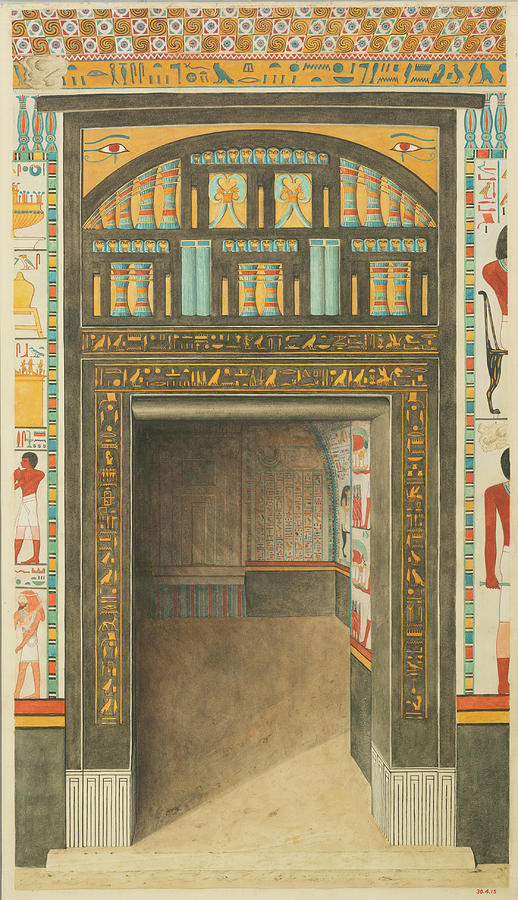 Decorated Doorway, Tomb Of Puyemre Painting by Science Source