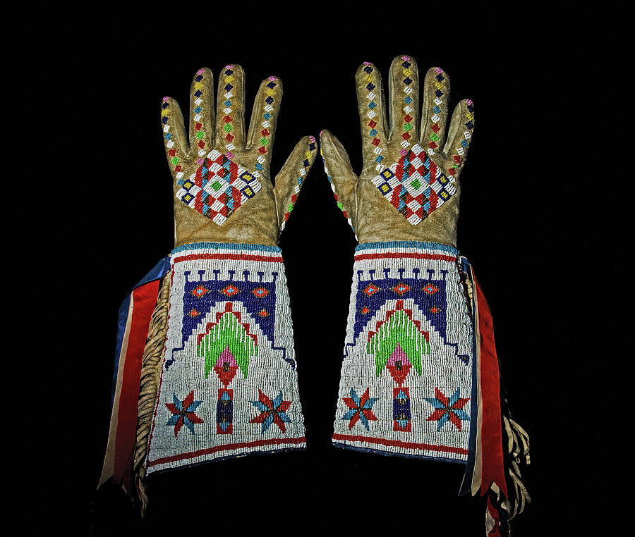Decorated Gloves, Lakota Tribe Photograph by Millard H. Sharp