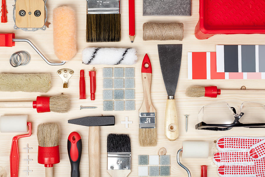 Decorating And House Renovation Tools Photograph by 123object ...