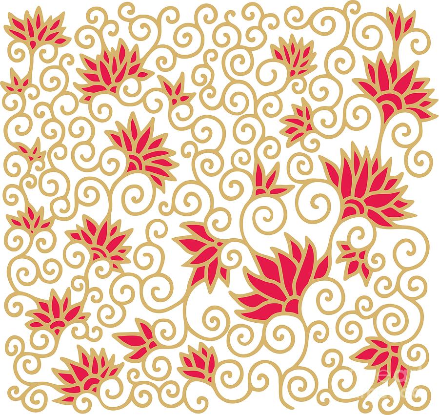 Deco Digital Art - Decorative Floral Composition With by Aniana Deco Digital Art - Decorative Floral Composition With by Aniana