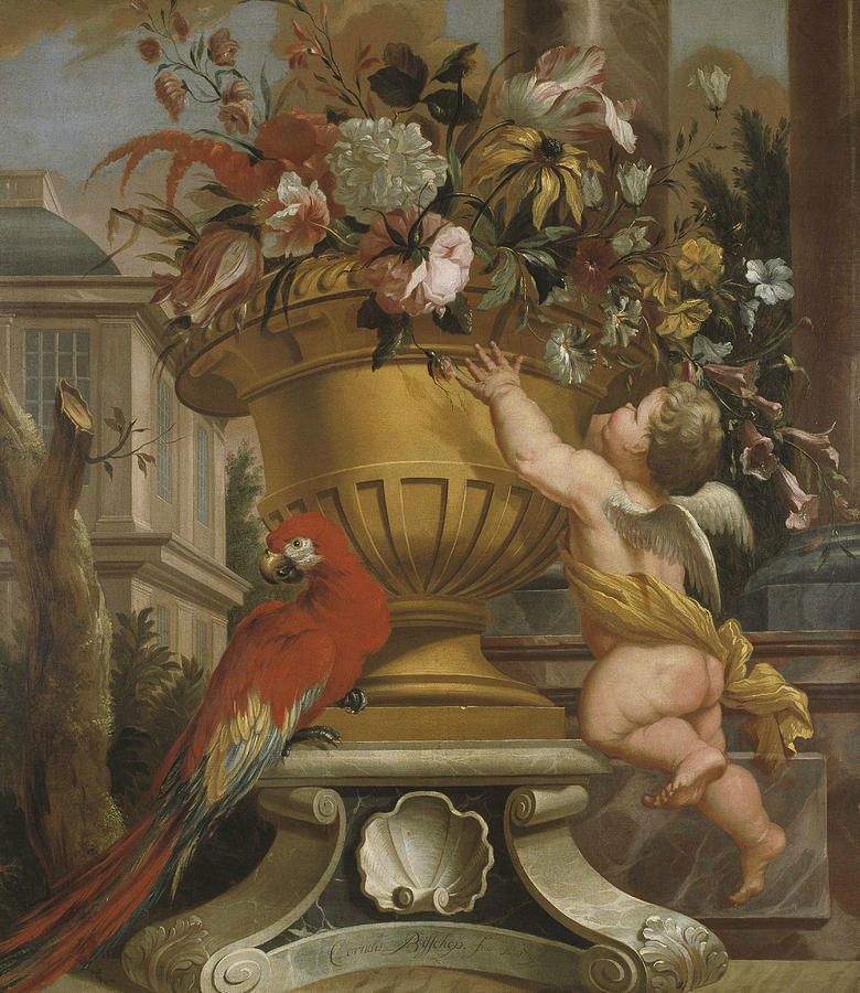 Decorative Scene Painting by Cornelis Bisschop