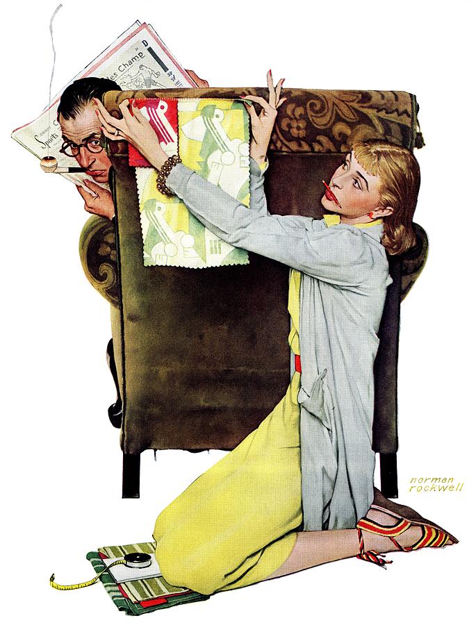 Norman Rockwell Painting - decorator by Norman Rockwell
