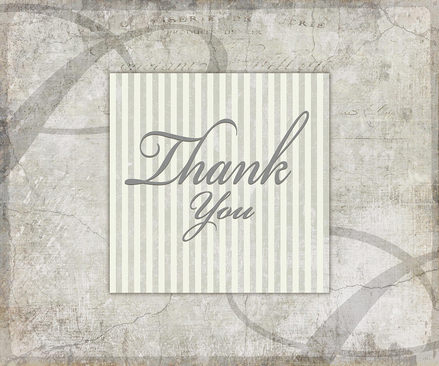 Thank You Mixed Media - Decortive Pattern Thank You by Lightboxjournal