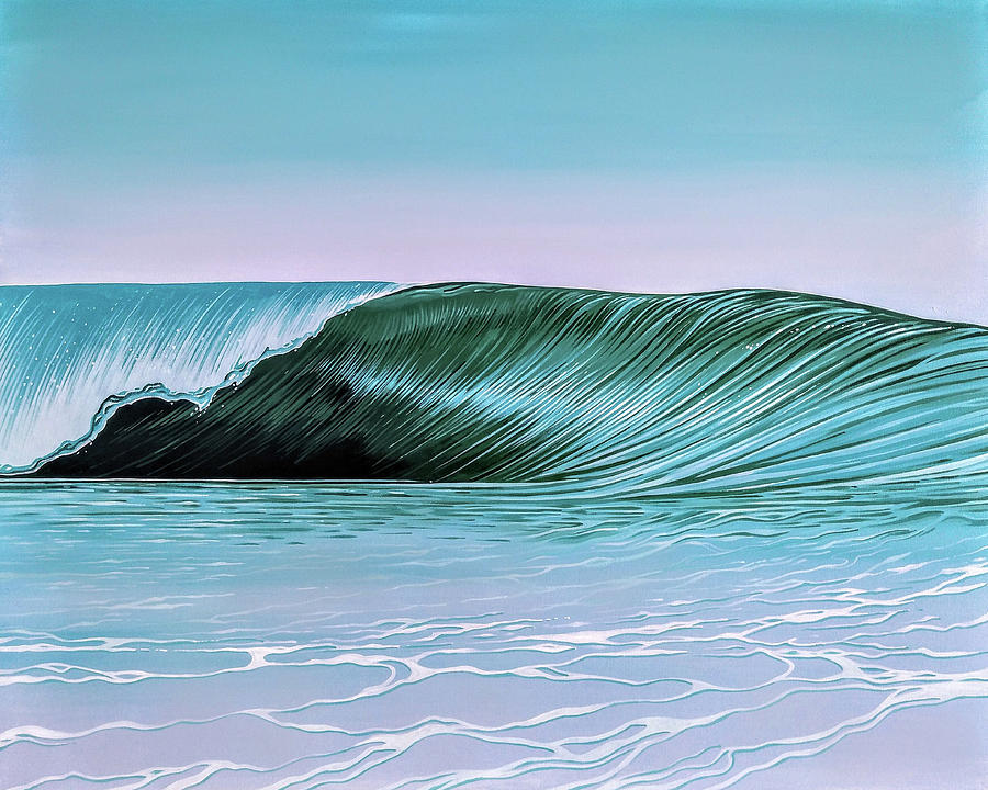 Deep Blue Barrel Painting by William Love
