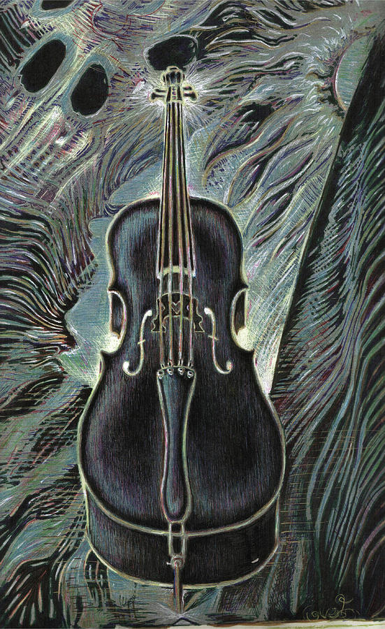 Deep Cello Painting by Jeremy Robinson