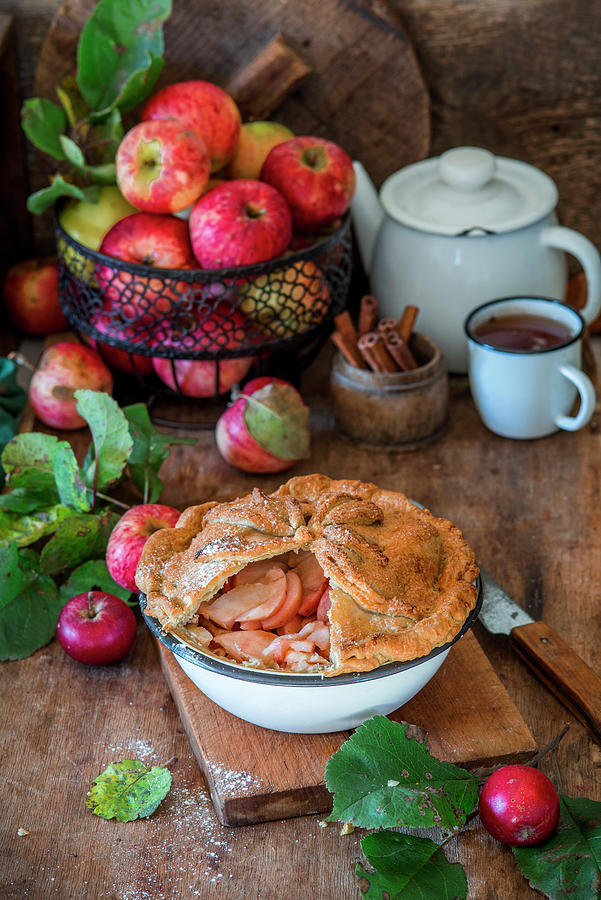 Deep Dish Apple Pie Photograph by Irina Meliukh