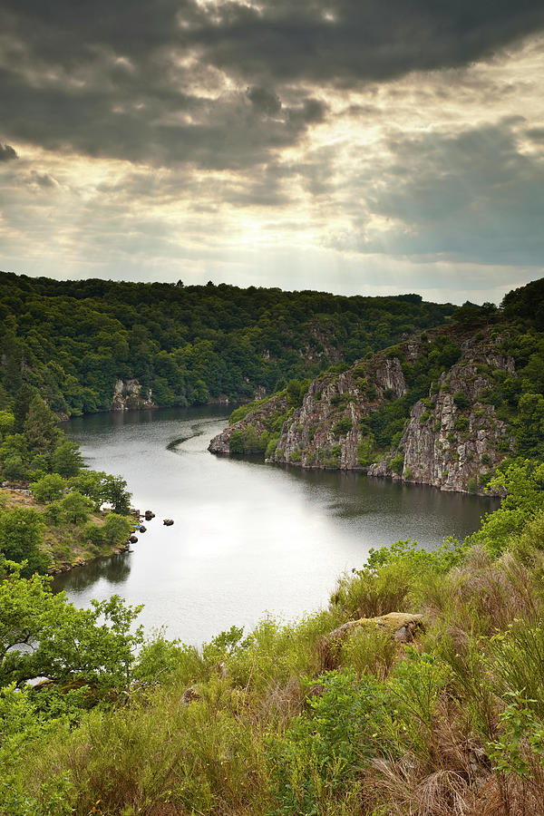 Deep Gorges In The River Creuse Near To Photograph by Julian Elliott ...