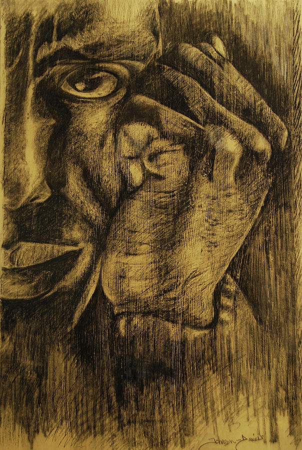 Deep in thoughts Drawing by Daniel Johnson - Fine Art America