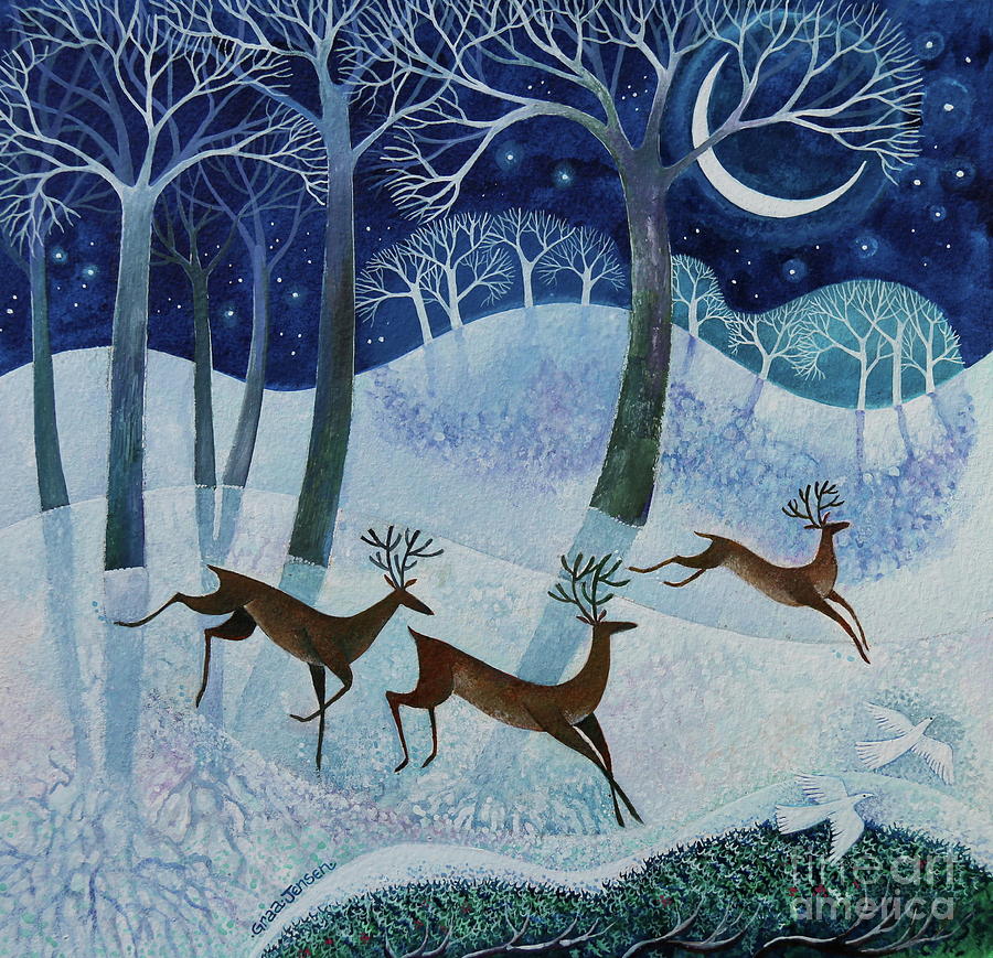 Deep Mid Winter Painting by Lisa Graa Jensen