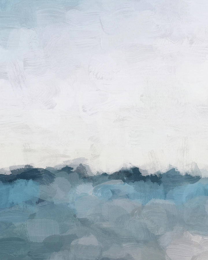 Deep Ocean Horizon Painting by Rachel Elise