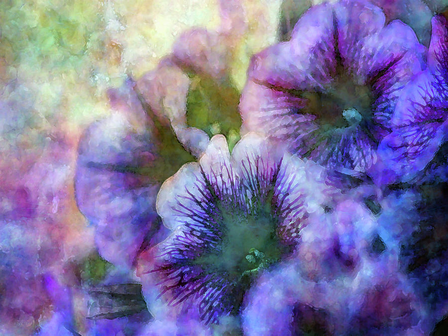 Deep Purple Petunias 6584 IDP_2 Photograph by Steven Ward