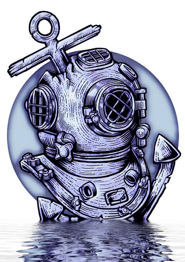 Deep Sea Diver Digital Art