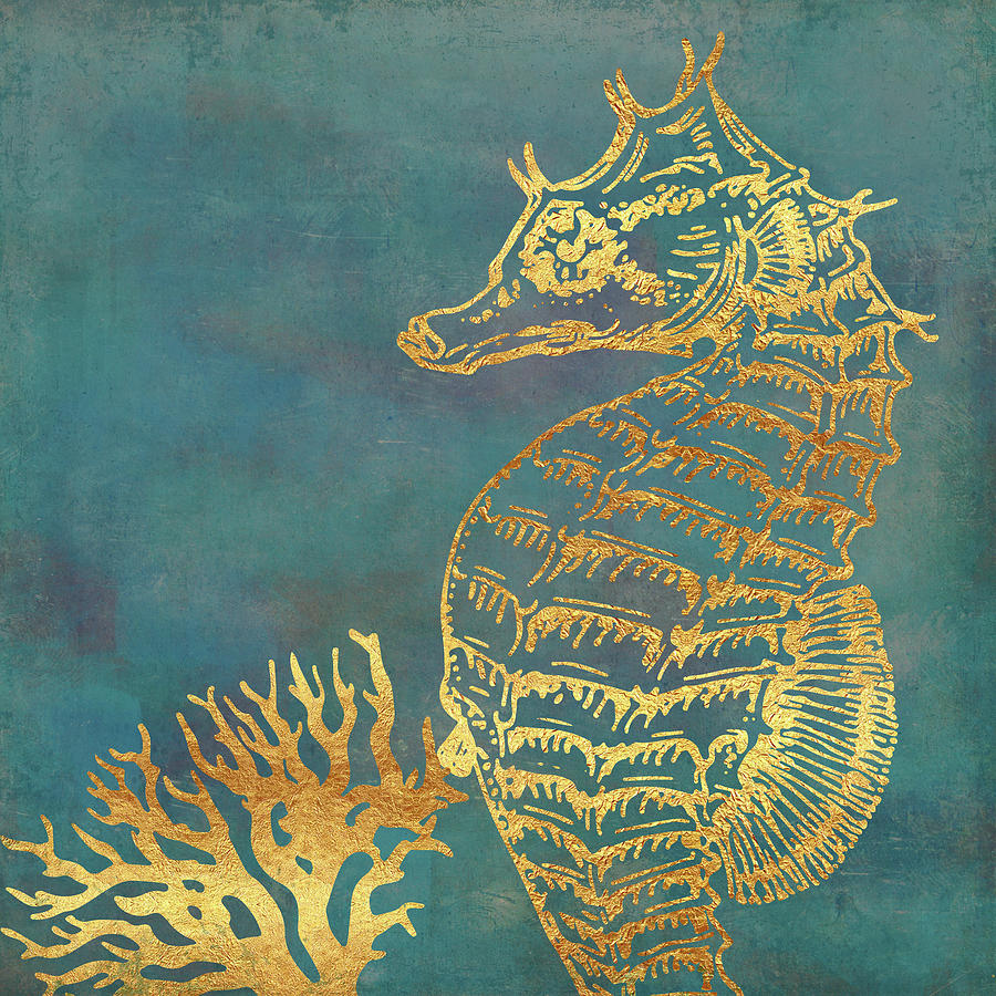 Seahorse Digital Art - Deep Sea Life V by Tina Lavoie