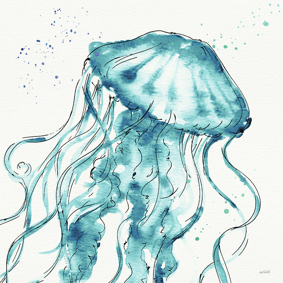 Animal Painting - Deep Sea X Teal by Anne Tavoletti