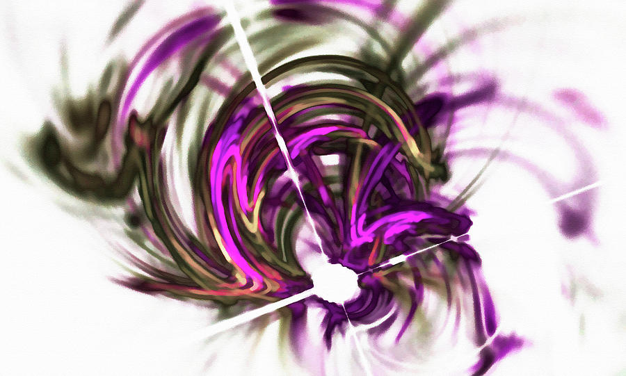 Deep Space Abstract Magenta Digital Art by Don Northup