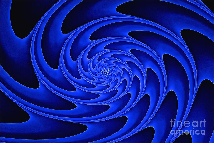 Deep Spiral Blue Digital Art by Doug Morgan