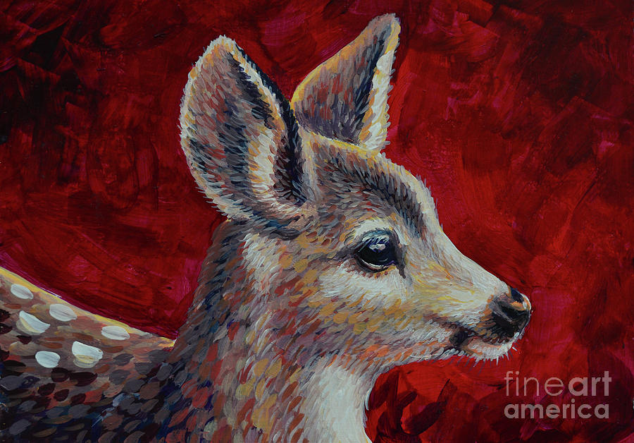 Deer Fawn Painting