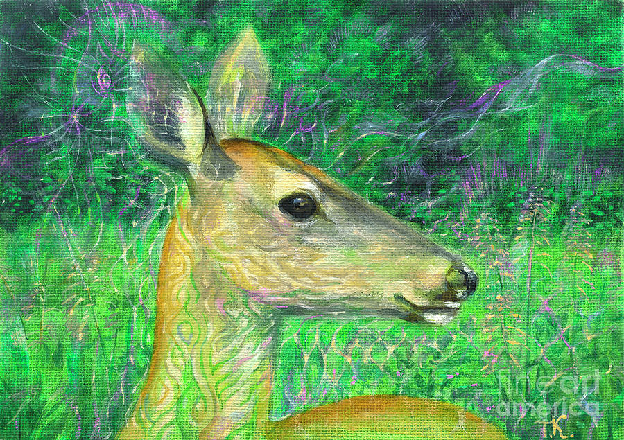 Deer Magic Painting by Tatiana Kiselyova - Fine Art America