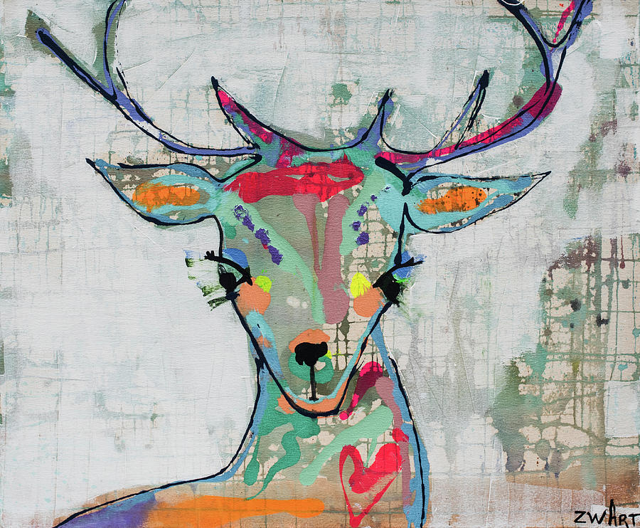 Deer Mist Painting by Zwart - Fine Art America