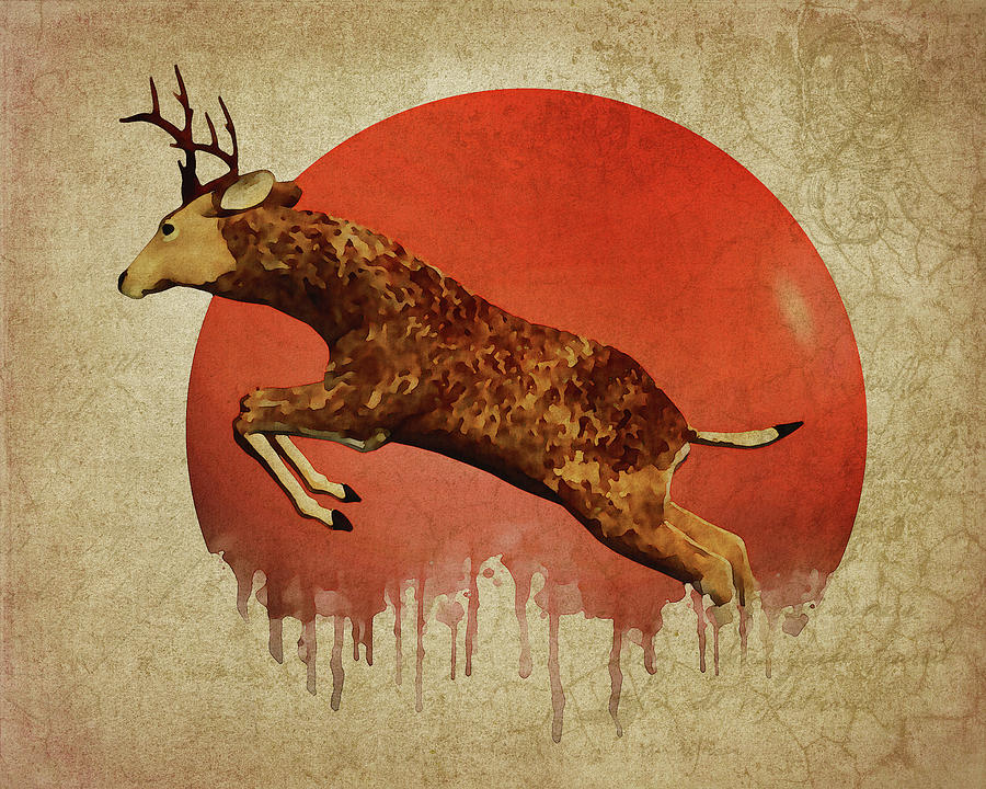 Deer Running Digital Art by Jan Keteleer
