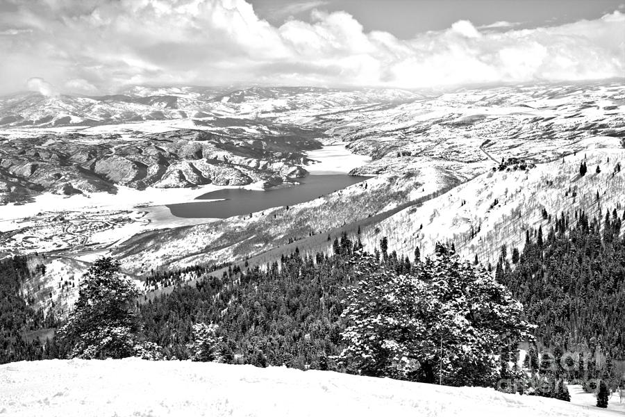Deer Valley Mountain Views Black And White Photograph by Adam Jewell