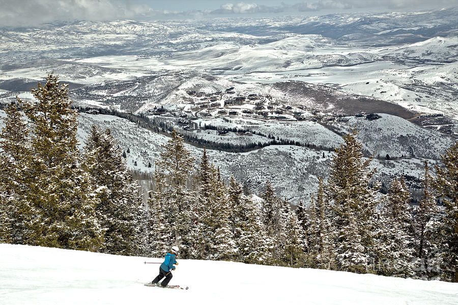 Deer Valley Skier Photograph by Adam Jewell
