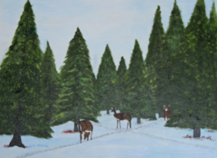 Deer Yard Crossing Painting