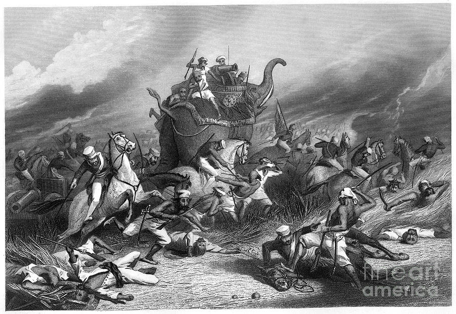 Defeat Of The Peishwas Army Drawing by Print Collector