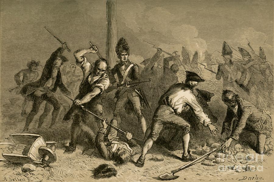 Defence Of The Liberty Pole In New York Drawing by Print Collector