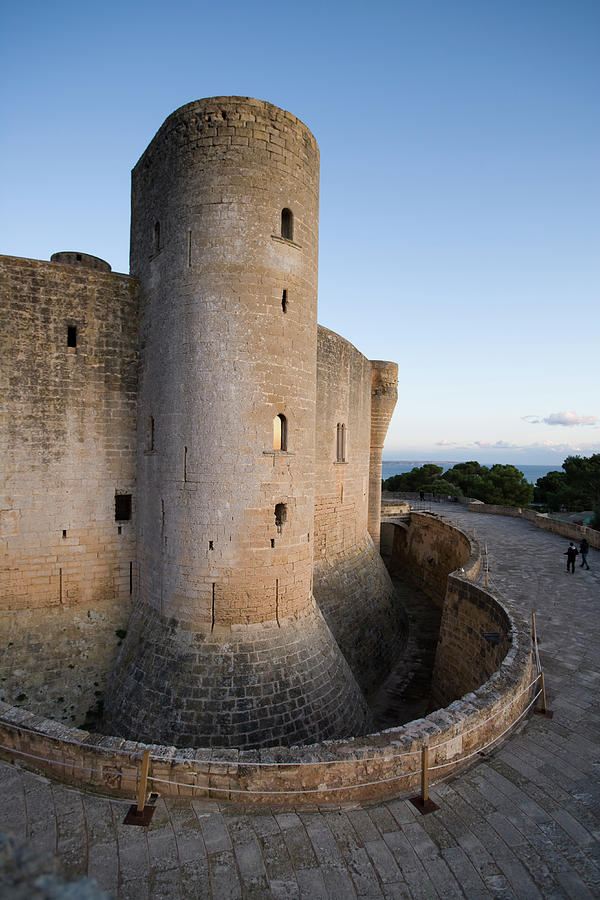 Defence Tower At Castell De Bellver Photograph by Holger Leue