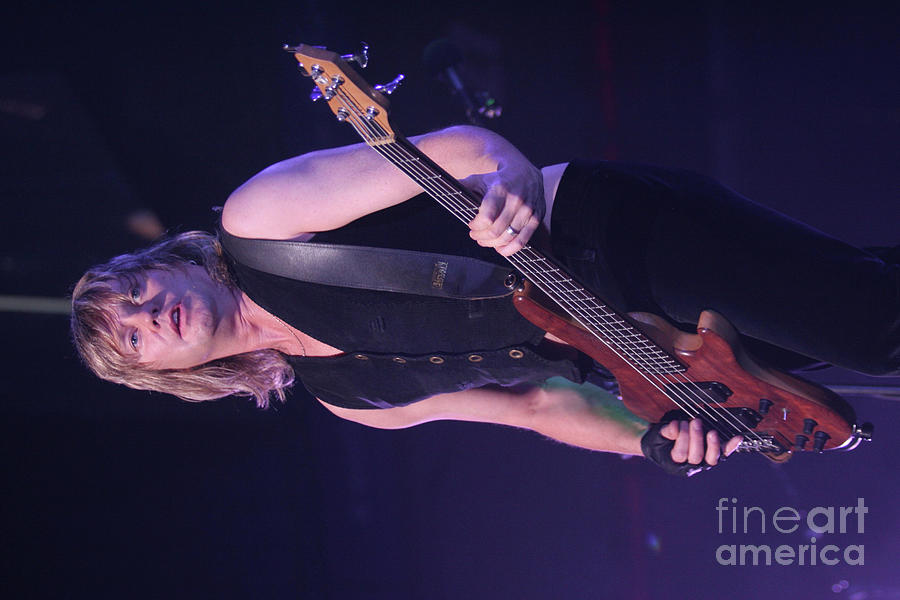 Def Leppard Photograph - Def Leppard Rick Savage #2 by Concert Photos
