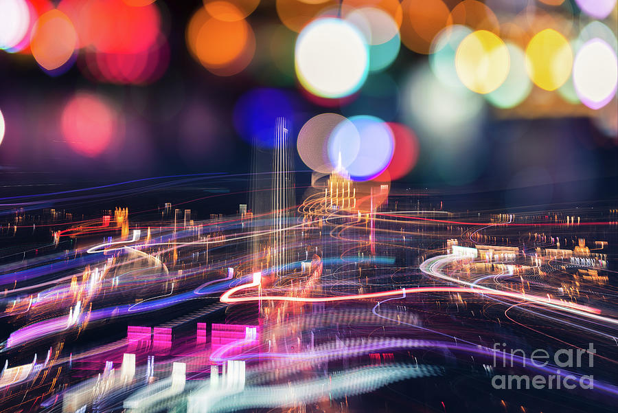 Defocused Lights Of Cityscape Photograph by Xuanyu Han