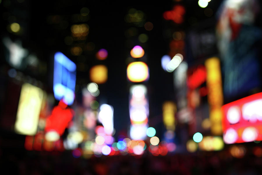 Defocused Times Square Nyc Photograph by Dougschneiderphoto