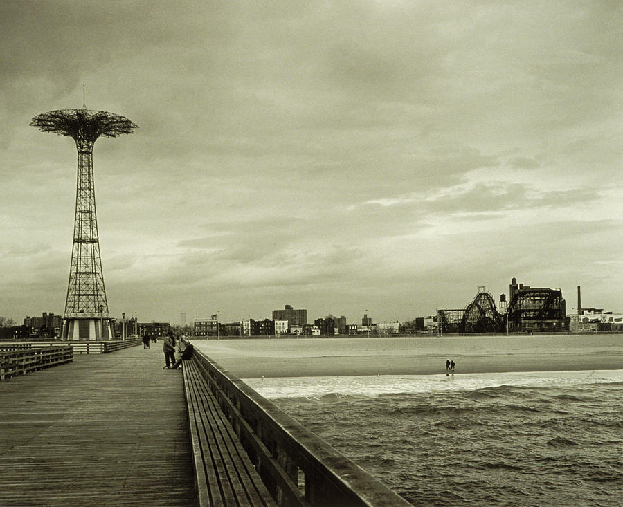 Defunct Parachute Ride At Coney Island Photograph by Henri Silberman