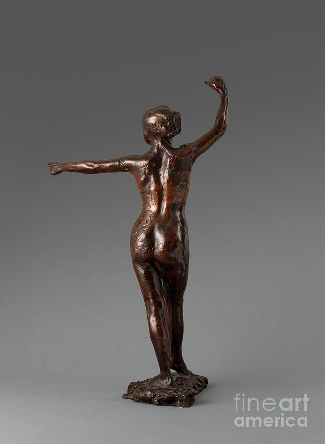Degas Bronze, Dancer Ready To Dance, Right Foot Forward Sculpture by Edgar Degas