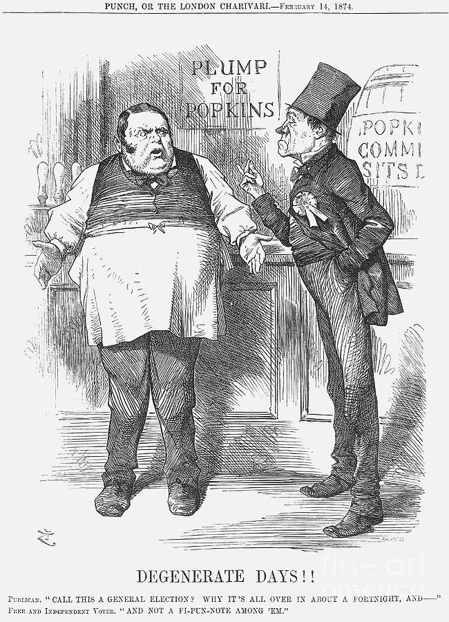 Degenerate Days, 1874. Artist Joseph Drawing by Print Collector